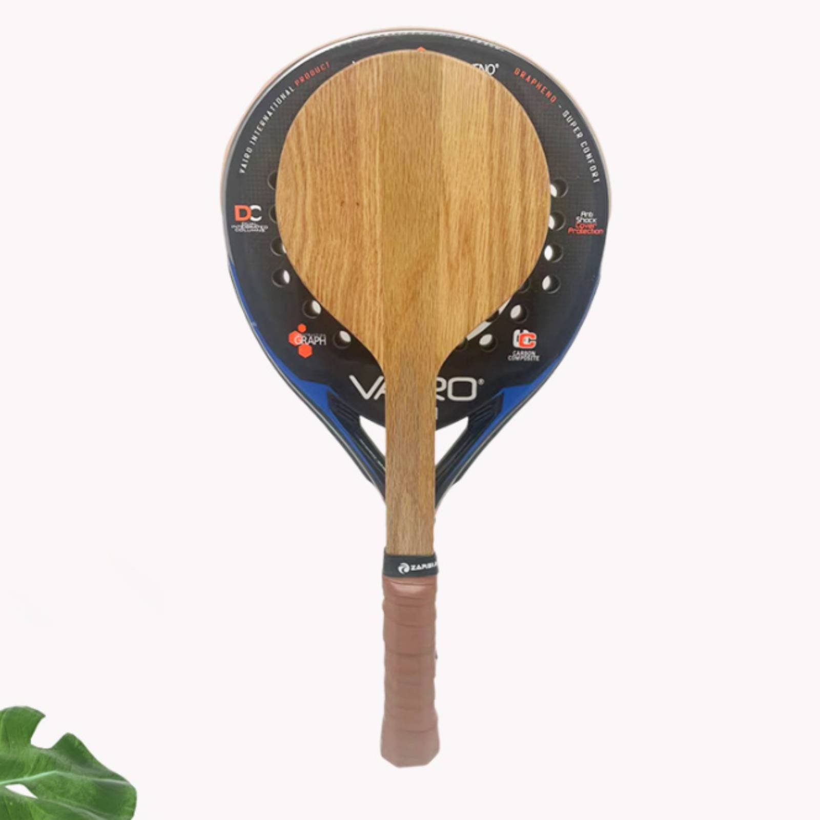 Tennis Racket - Strandtennisschläger aus Holz, Strandtrainingsschläger mit komfortablem