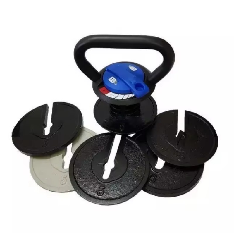 Dumbbell Set - DUTRIEUXVerstellbares rundes Chrom-Hantel-Kettlebell-Set, langlebige Fitnessstudio-Gewichte für