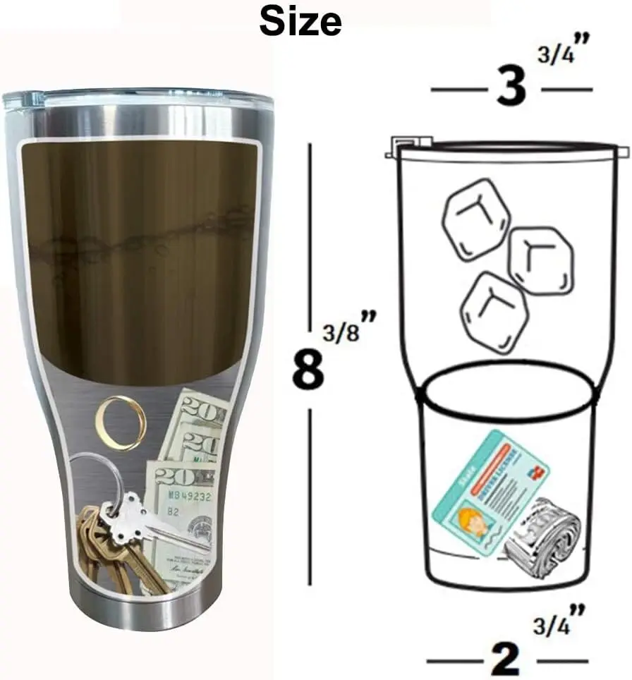 Sports Water Bottle Insulated - Versteckter Safe, doppelschichtiger Edelstahl, Aufbewahrung für