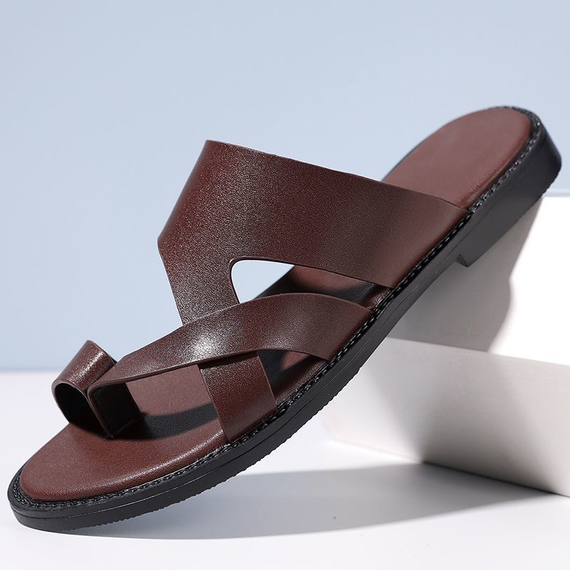 Resistance Band - Trendige Herren-Sandalen mit Kreuzriemen, glatt, rutschfest,