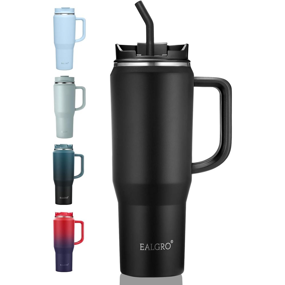Sports Water Bottle Insulated - 40 oz Isolierter Reisebecher mit Griff,