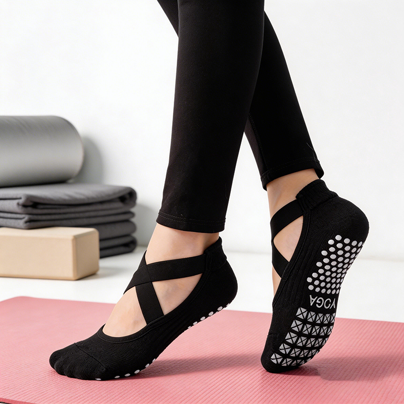 Yoga Mat - Damen Rutschfeste Yoga-Socken Silikon Indoor Baumwolle