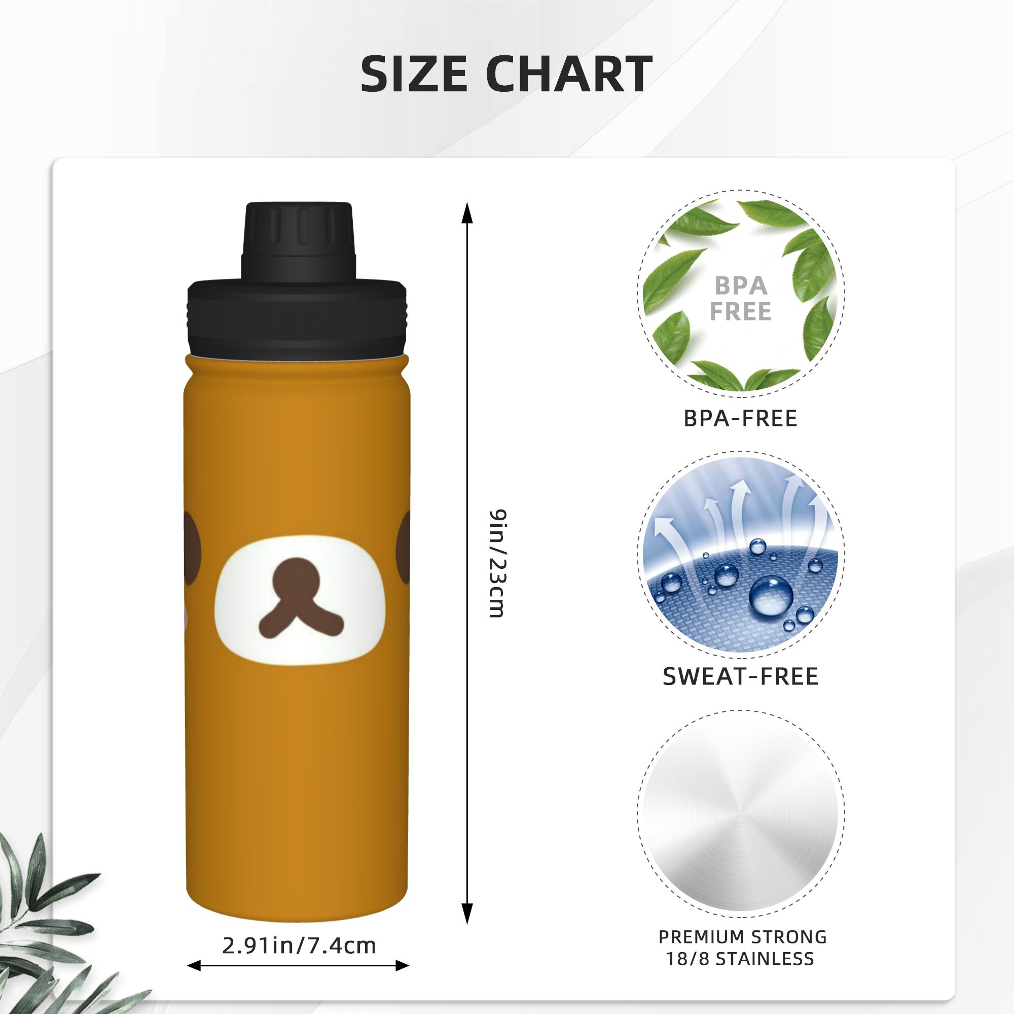 Cartoon Bär Rilakkumas 18OZ Sp – Sports Water Bottle Insulated Bewertung und Preis