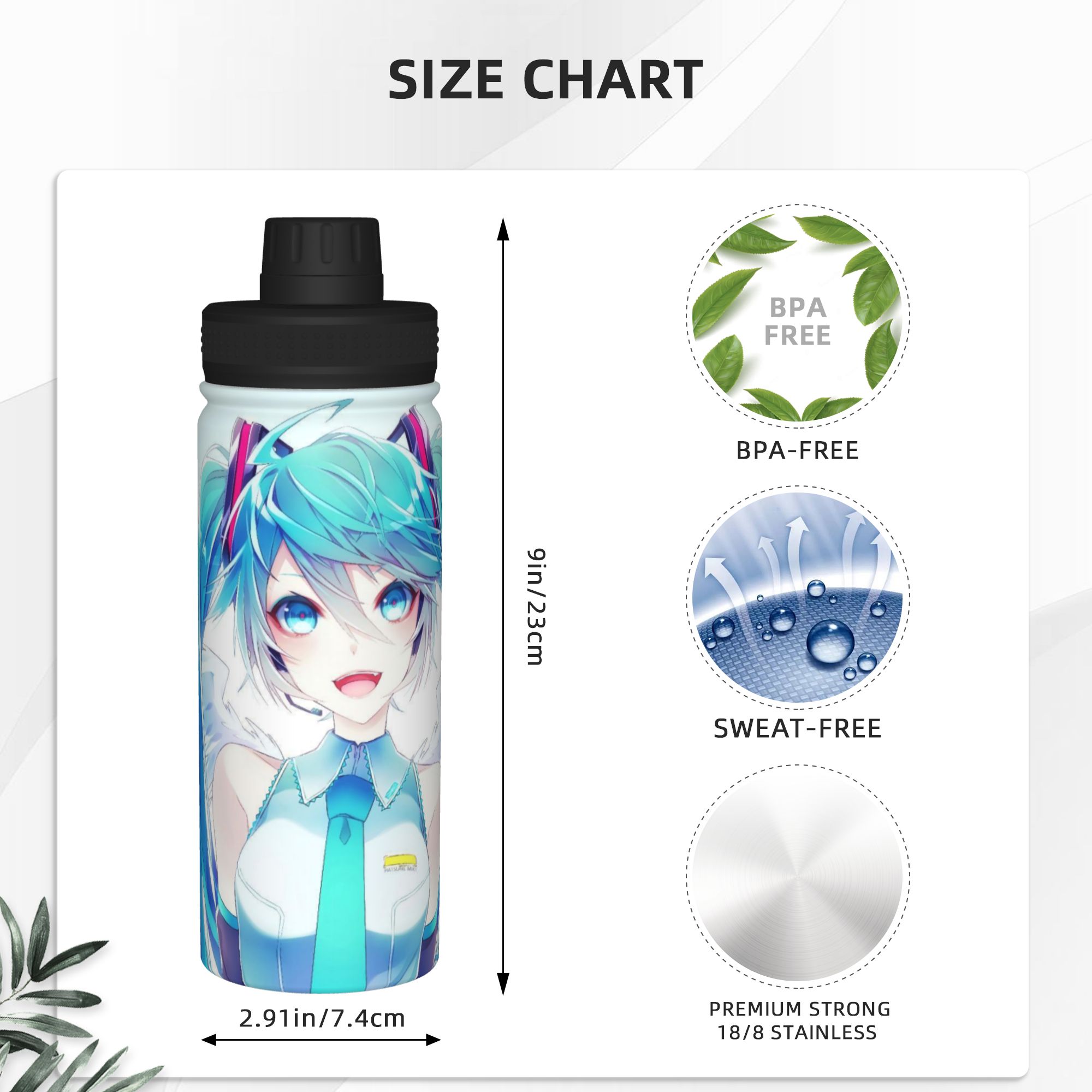 Anime Hatsunes Mikus 18OZ Isol – Sports Water Bottle Insulated Bewertung und Preis