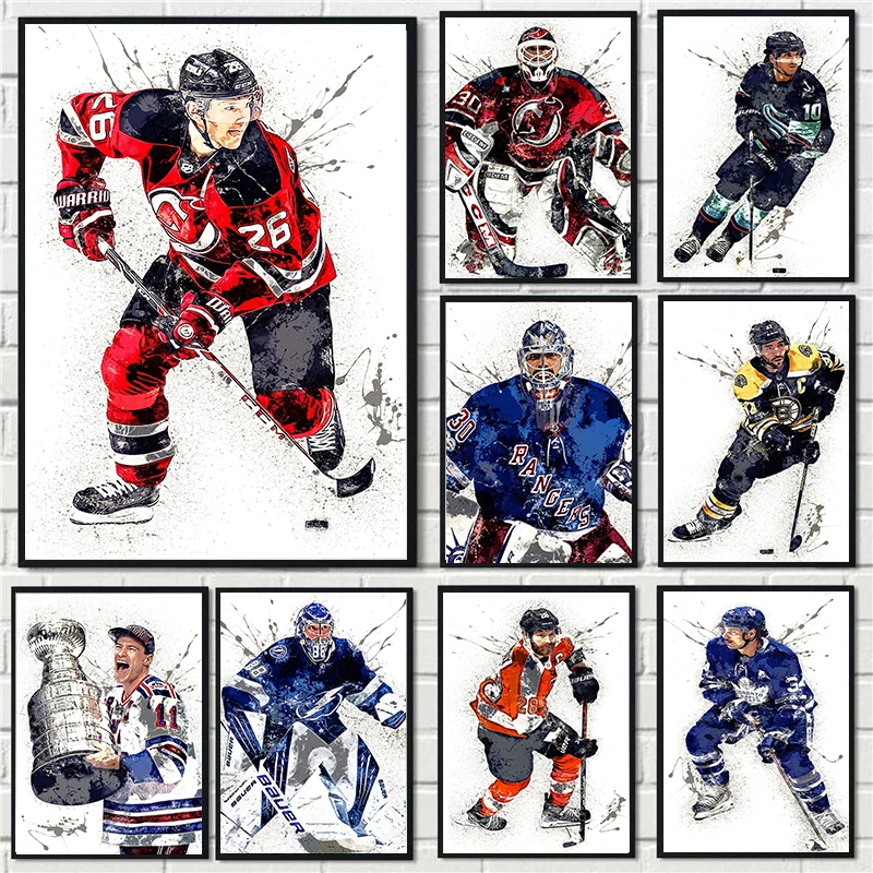Abstract Ice Hockey Portrait S – Sports Equipment Poster Bewertung und Preis
