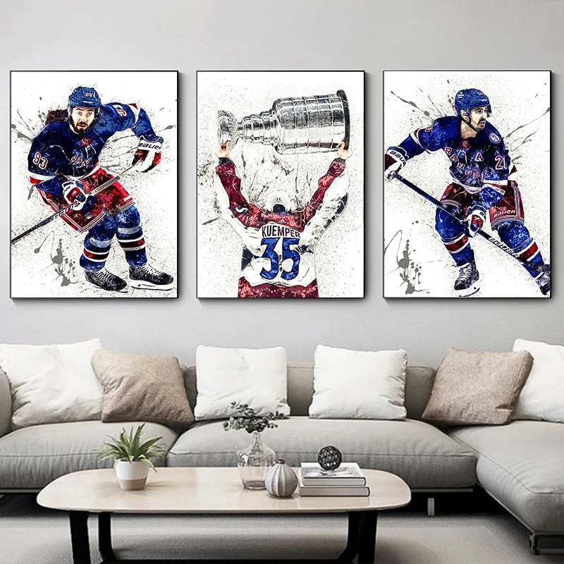 Abstract Ice Hockey Portrait S – Sports Equipment Poster Bewertung und Preis
