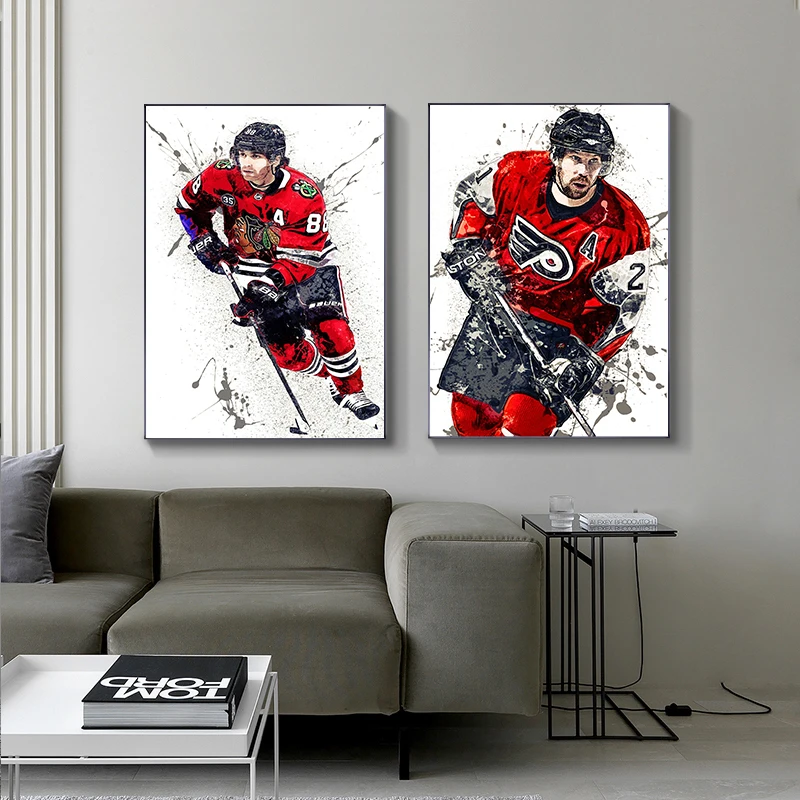 Abstract Ice Hockey Portrait S – Sports Equipment Poster Bewertung und Preis