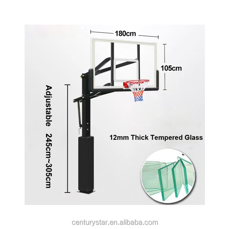 Hochwertiger, in den Boden ein – Basketball Hoop Bewertung und Preis