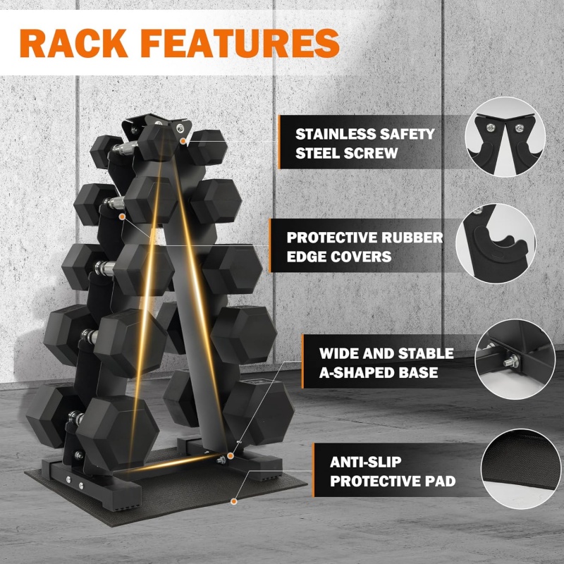 Hantelset mit gummierten Sechs – Dumbbell Set Bewertung und Preis