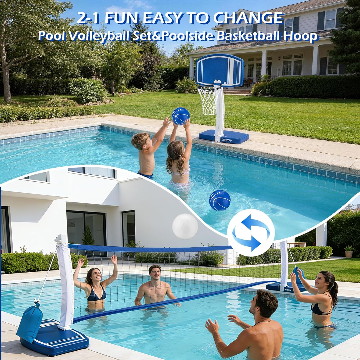 Oberirdischer Pool-Basketballk – Basketball Hoop Bewertung und Preis