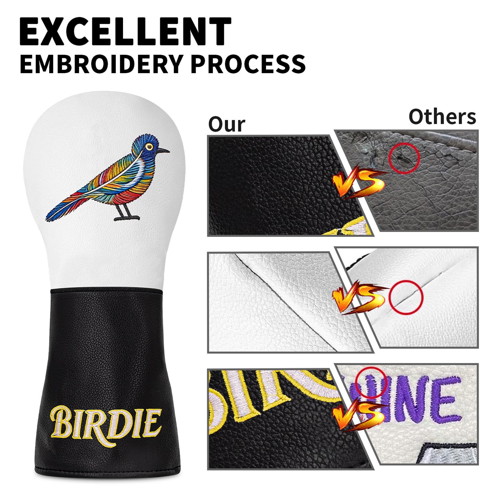 Bunte Vogel-Stickerei Golfschl – Resistance Band Bewertung und Preis
