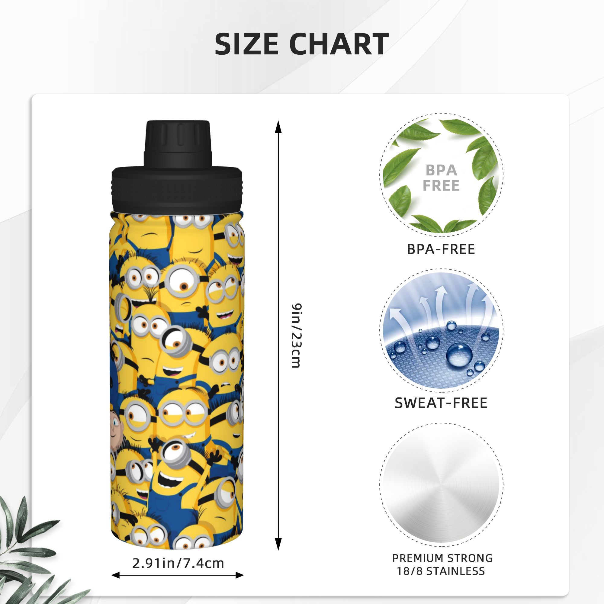 Cartoon M-Minions 18OZ Sport-I – Sports Water Bottle Insulated Bewertung und Preis