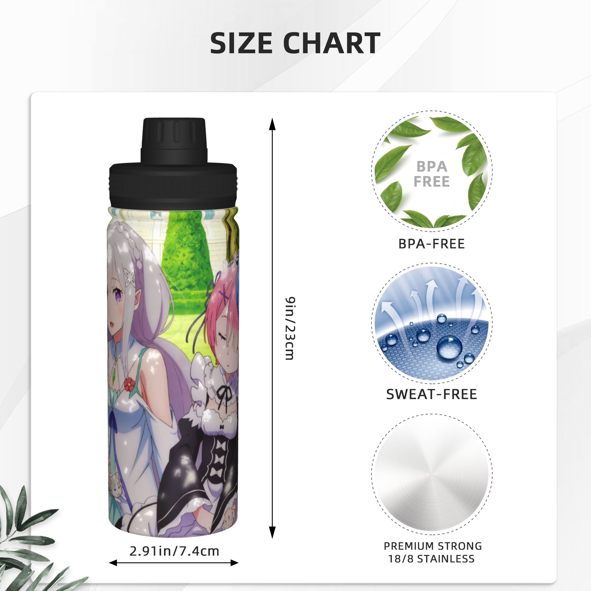Anime R-Re Zero 18OZ Sport-Iso – Sports Water Bottle Insulated Bewertung und Preis
