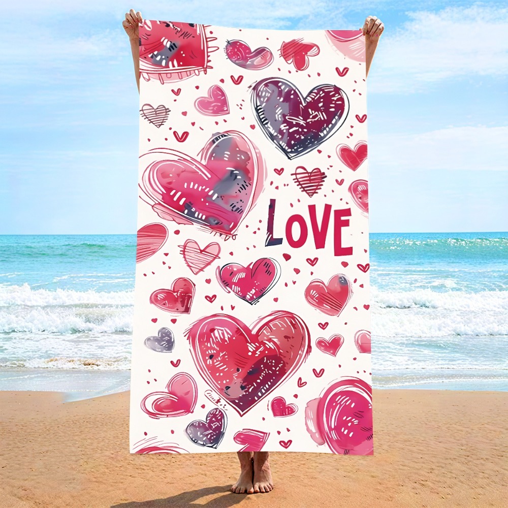Badetuch mit Herzsymbol, 27 x  – Yoga Mat Bewertung und Preis
